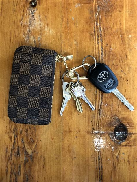 louis vuitton lighter keychain|Louis Vuitton key case wallet.